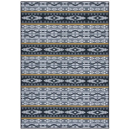 Safavieh 7 ft. 9 in. x 10 ft. Journey Power Loomed Rectangle Area Rug Grey & Gold JNY179F-8
